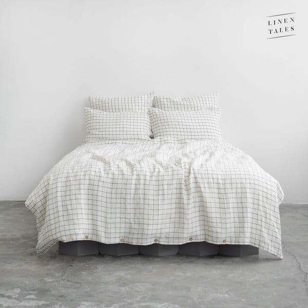 Balta lina gultas veļa 220x140 cm – Linen Tales