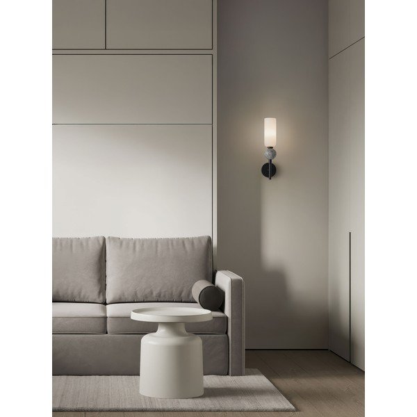 Matēti melna akmens sienas lampa Filomena – Nova Luce-image-1