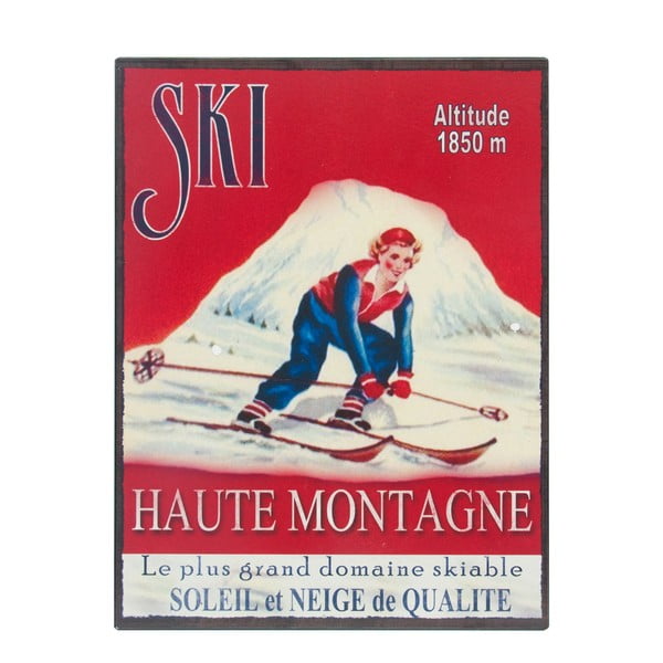 Sienas zīme Antic Line Ski, 25 x 33 cm