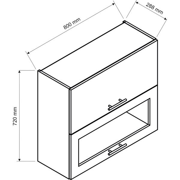Augšējais virtuves skapītis (platums 80 cm) Kole – STOLKAR-image-2