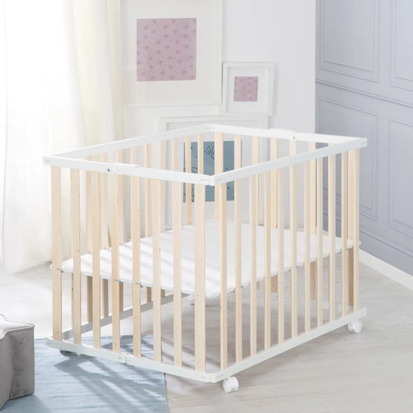 Balta/dabīga toņa bērnu sētiņa 100x75 cm – Roba-image-4