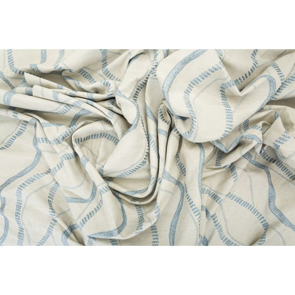 Dzeltens/zils aizkars 140x245 cm Arcade – Mendola Fabrics-image-1