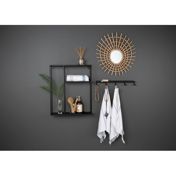 Melns dzelzs plaukts Canett Joy Thomas, 50 x 60 cm-image-1