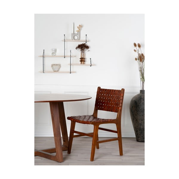 Brūni tīkkoka masīvkoka pusdienu krēsli (2 gab.) Perugia – House Nordic-image-1