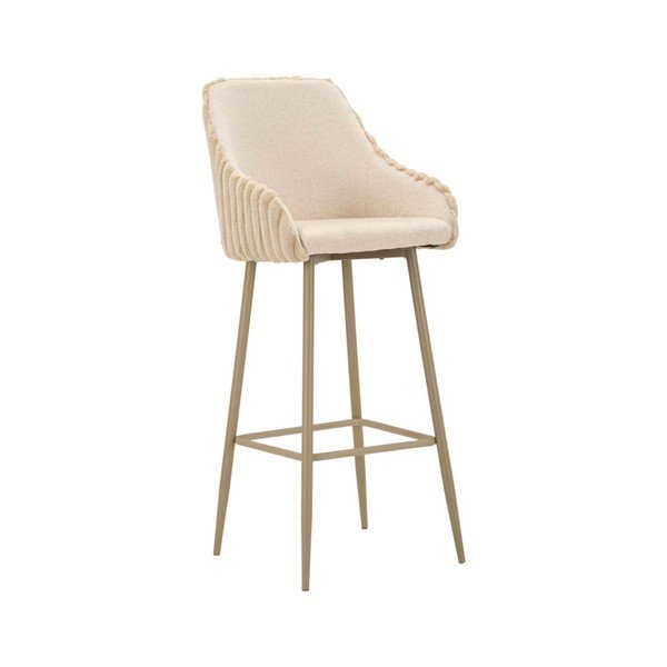 Krēmkrāsas polsterēti bāra krēsli ar roku balstiem (2 gab.) (sēdekļa augstums 78 cm) Alaska – Mauro Ferretti