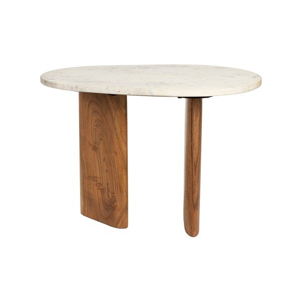 Sānu galdiņš ar marmora virsmu 37x56 cm Tanda – White Label