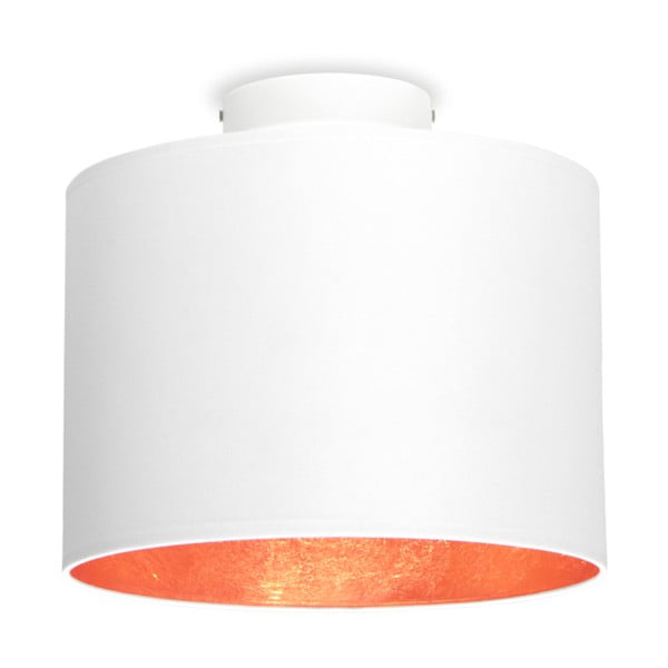 Balta griestu lampa ar vara krāsas detaļām Sotto Luce MIKA S, ⌀ 25 cm