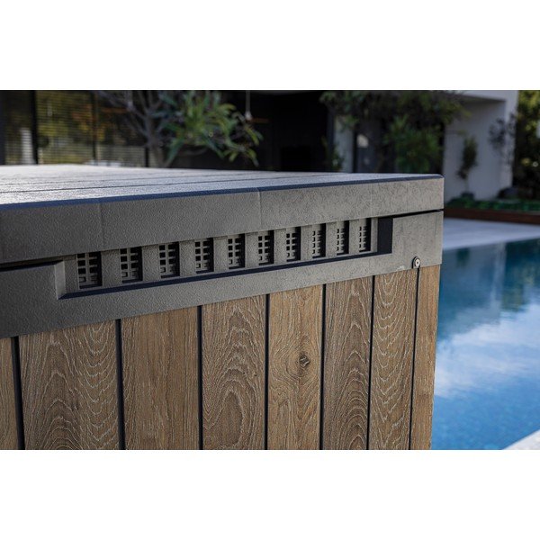 Tumši brūna plastmasas dārza uzglabāšanas kaste Deco – Keter-image-4