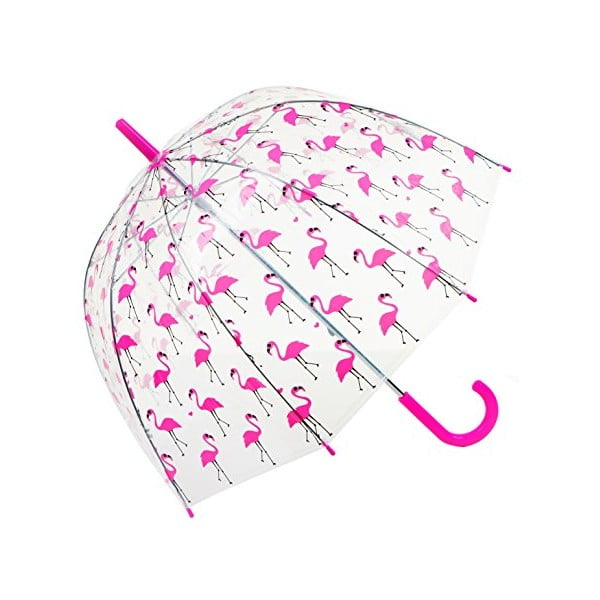 Bērnu caurspīdīgs lietussargs Ambiance Flamingo, ⌀ 70 cm