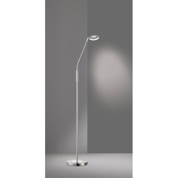 Sudraba krāsas LED stāvlampa ar regulējamu spilgtumu (augstums 150 cm) Dent – Fischer & Honsel-image-1