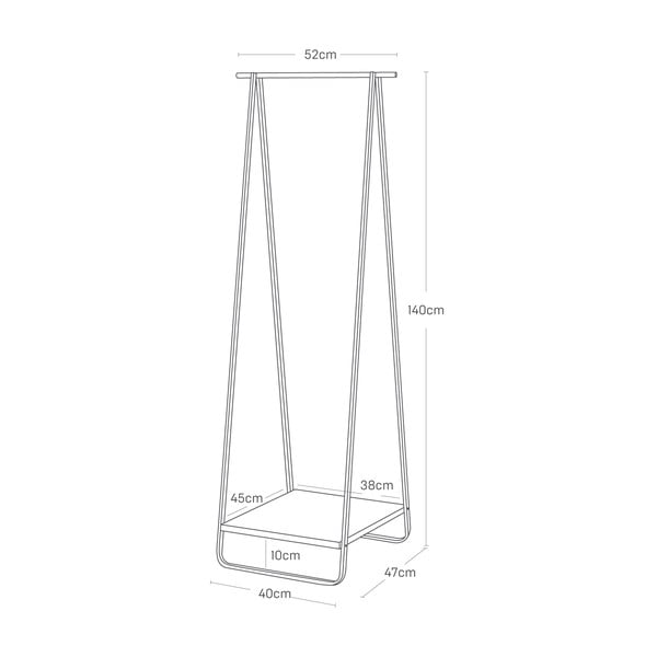 Balts metāla drēbju pakaramais statīvs Tower – YAMAZAKI-image-4