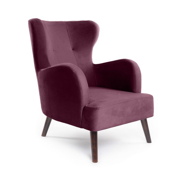 Violets samta atpūtas krēsls ar atzveltni Noemye – Bonami Selection