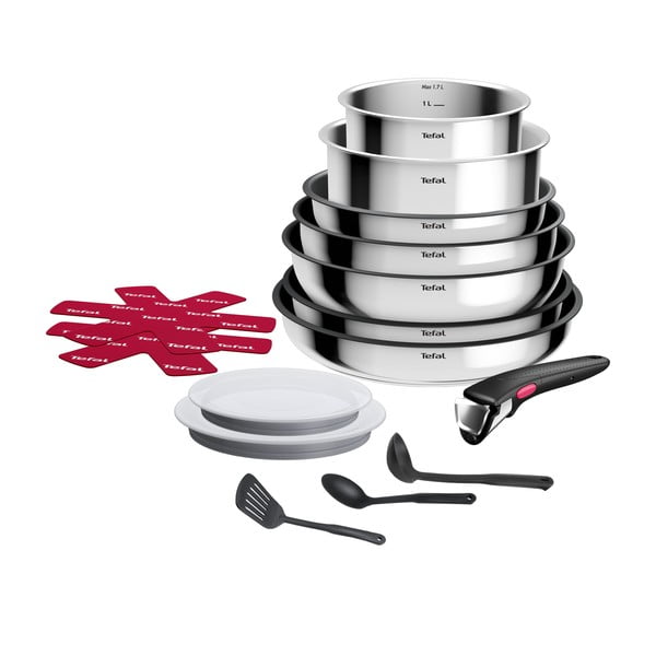 Alumīnija trauku komplekts (15 gab.) INGENIO Cook Eat L881SF04 – Tefal