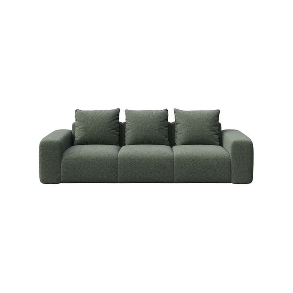 Zaļš dīvāns no buklē auduma 287 cm Feiro – MESONICA