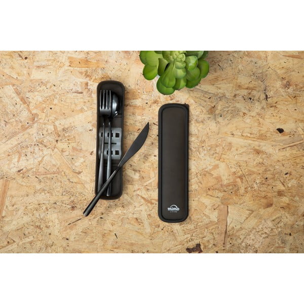 Melns nerūsējošā tērauda galda piederumi (3 gab.) Mimo – Premier Housewares-image-4