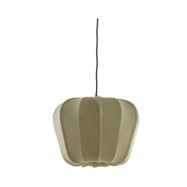 Zaļa piekaramā lampa ar auduma abažūru Zubedo – Light & Living