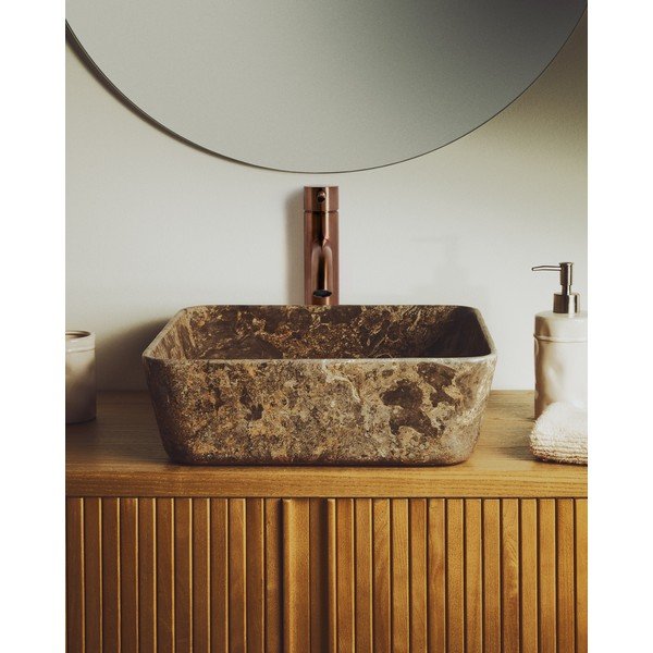 Pelēka akmens izlietne 40x40 cm Darnen – Kave Home-image-1