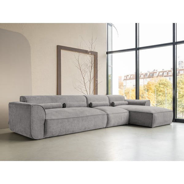 Gaiši pelēks stūra dīvāns (ar labo stūri) Flex Felix – Miuform-image-3