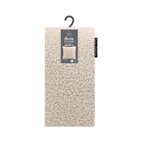 Spilvendrāna no Sherpa flīsa 40x40 cm Woolen – douceur d'intérieur-image-3