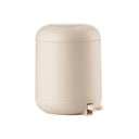 Bēša plastmasas atkritumu tvertne ar pedāli 4 l Sensu – Zone