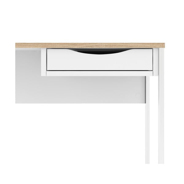 Balts rakstāmgalds Tvilum Function Plus, 130 x 48 cm-image-3