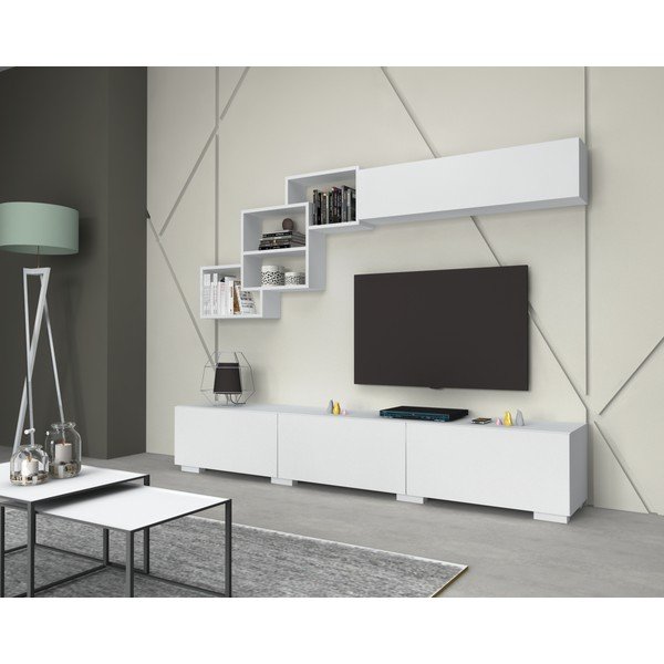 Balts TV galds 210x40 cm Fly – Gauge Concept