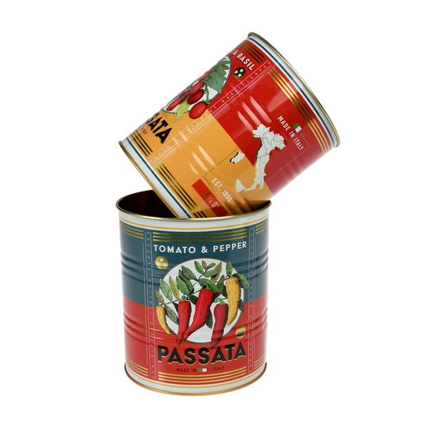 Dekoratīvas alvas uzglabāšanas kastes (2 gab.) ø 11x13 cm Passata – Rex London