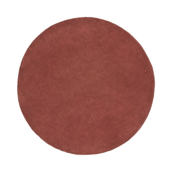 Ķieģeļu sarkans apaļš paklājs ø 120 cm Daianna – Kave Home