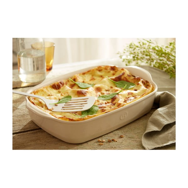 Taisnstūra formas cepamais trauks ziloņkaula krāsā Emile Henry, 36,5 x 23,5 cm-image-3