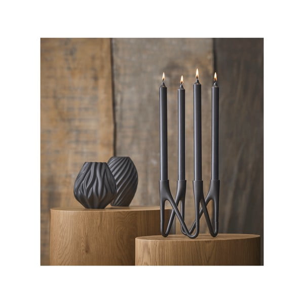 Melna porcelāna vāze Morsø River, augstums 16 cm-image-4