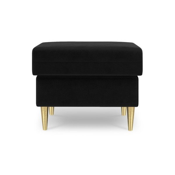 Melns pufs Mazzini Sofas Muguet, 60 x 45 cm-image-2