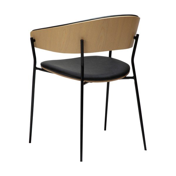 Melns pusdienu krēsls ar roku balstiem Crib – DAN-FORM Denmark-image-3