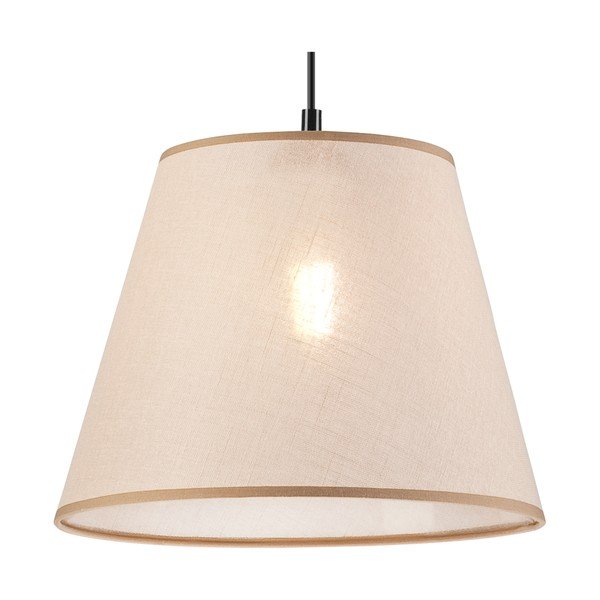 Melna piekaramā lampa ar auduma abažūru ø 30 cm Paco – LAMKUR-image-4
