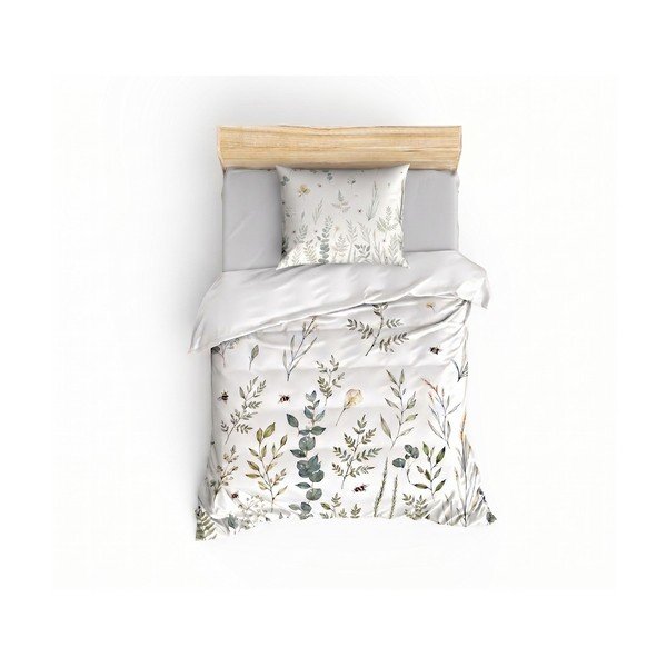 Balta vienguļamā gultas veļa 200x140 cm Gardenia – Mijolnir