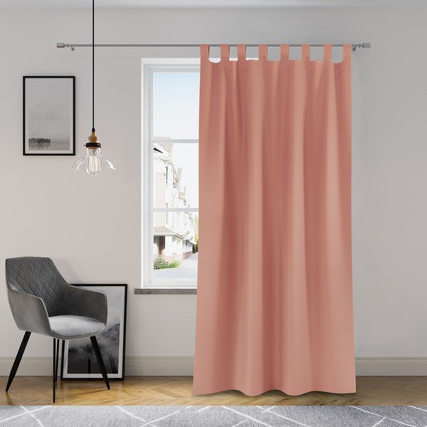 Rozā aizkars AmeliaHome Tab, 140 x 250 cm-image-1