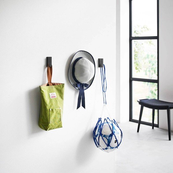 Melni metāla sienas āķi (3 gab.) Tower – YAMAZAKI-image-1