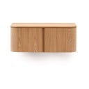 Dabīga toņa piekarams skapītis zem izlietnes ar oškoka imitāciju 90x35 cm Salaya – Kave Home