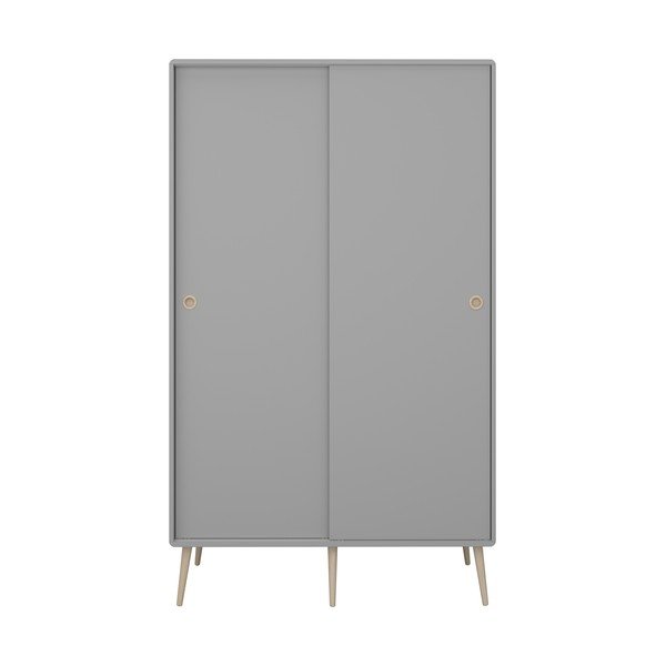Pelēks skapis ar bīdāmām durvīm 113x190 cm Softline – Tvilum