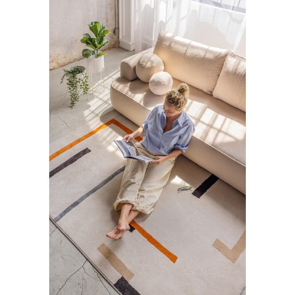 Oranžs/krēmkrāsas paklājs 120x180 cm Linea – Universal-image-3