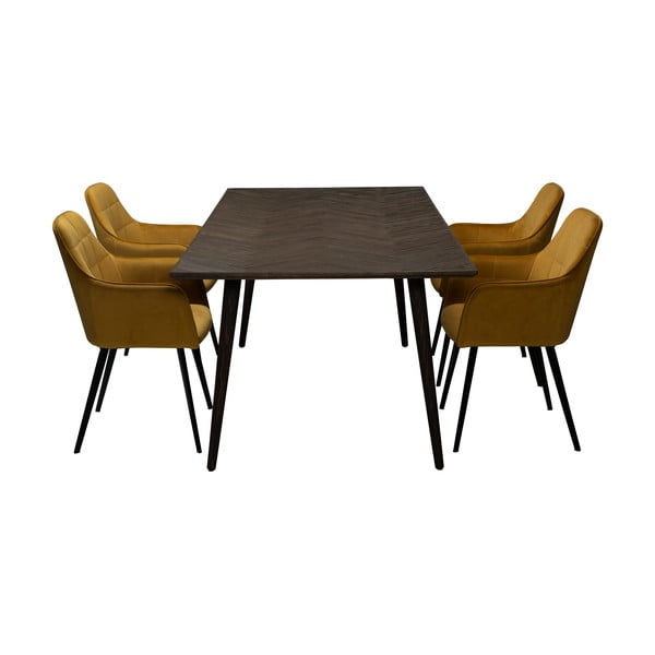 Ēdamgalds ar gobas koka imitāciju 100x220 cm Bone – DAN-FORM Denmark-image-2