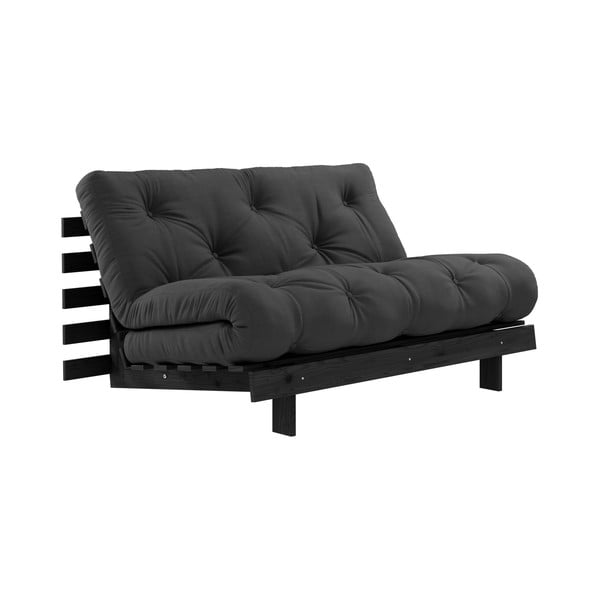 Melns izvelkamais dīvāns 140 cm Roots – Karup Design