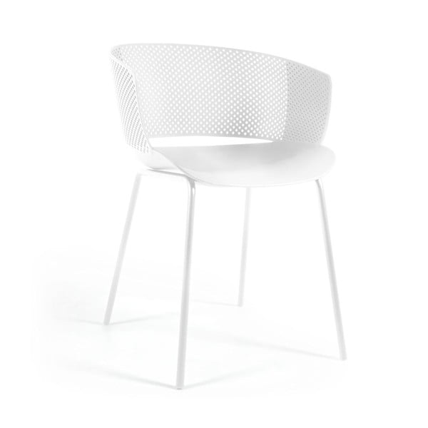 Balts metāla/plastmasas dārza krēsls Yeray – Kave Home