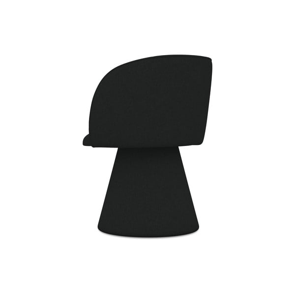 Melns polsterēts ēdamistabas krēsls Maia – Makamii-image-3
