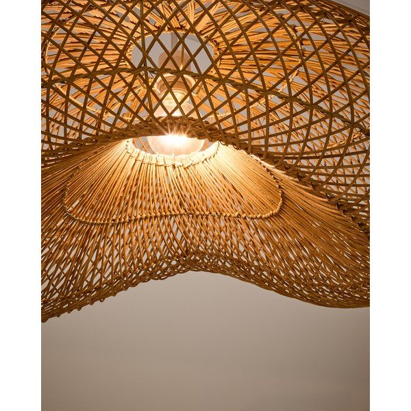 Dabīga toņa rotangpalmas abažūrs 58x85 cm Isora – Kave Home-image-3