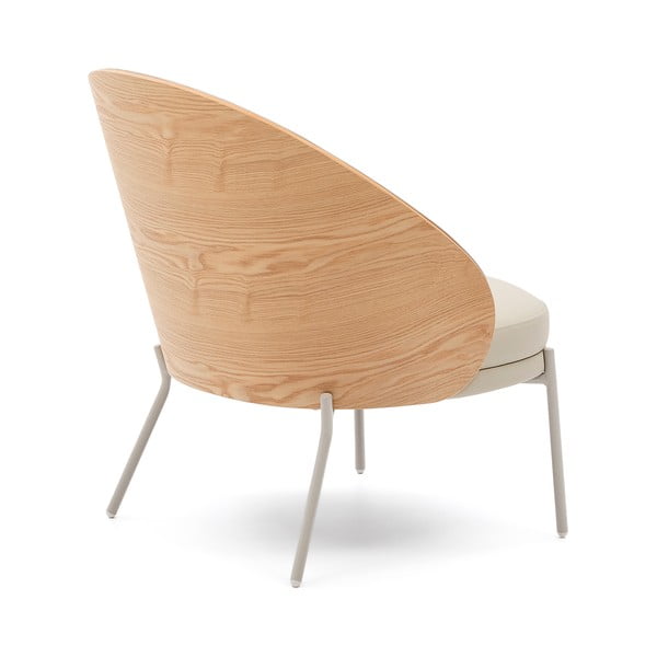 Bēšs atpūtas krēsls no ādas imitācijas Eamy – Kave Home-image-4