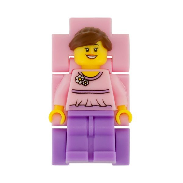 Bērnu rozā pulkstenis ar LEGO® Classic figūriņu-image-1