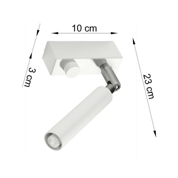 Balta prožektora tipa lampa 10x3 cm Tiden – Sollux-image-3