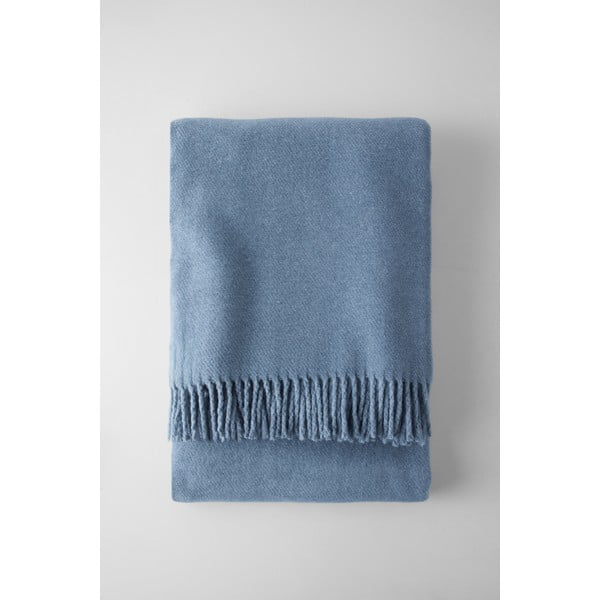 Zils pleds ar kokvilnu Euromant Basics, 140 x 160 cm