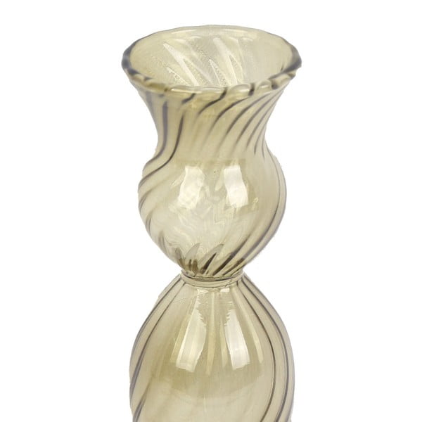 Zaļš stikla svečturis PT LIVING Swirl, augstums 17 cm-image-3