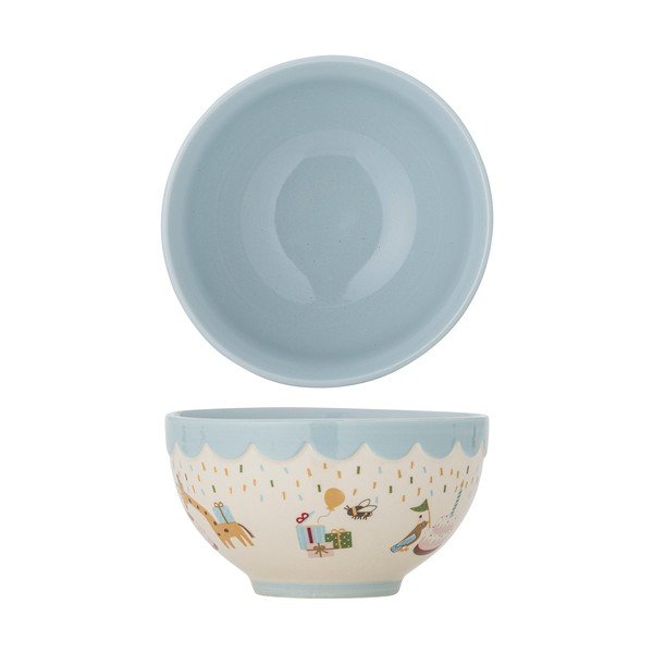 Gaiši zila/krēmkrāsas akmensmasas bērnu bļoda ø 13,5 cm Celebrate – Bloomingville Mini-image-3